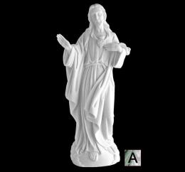 SYNTHETIC MARBLE SACRED HEART SILVERY FINISHED.